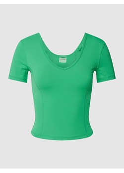 T-shirt krótki z pikowaniem model ‘BIRGIT ACTIVE CROP TOP’ ze sklepu Peek&Cloppenburg  w kategorii Bluzki damskie - zdjęcie 168106239