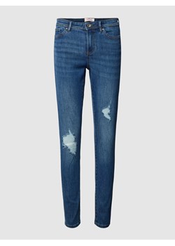 Jeansy o kroju skinny fit z przetarciami model ‘WAUW’ ze sklepu Peek&Cloppenburg  w kategorii Jeansy damskie - zdjęcie 168106765