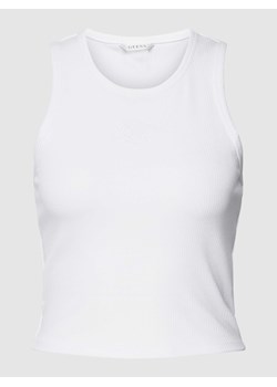 Top z mieszanki wiskozy i elastanu z detalem z logo model ‘DENISE’ ze sklepu Peek&Cloppenburg  w kategorii Bluzki damskie - zdjęcie 168106785