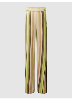 Spodnie z mieszanki wiskozy z efektem błyszczącym model ‘STRIPO’ ze sklepu Peek&Cloppenburg  w kategorii Spodnie damskie - zdjęcie 168107579