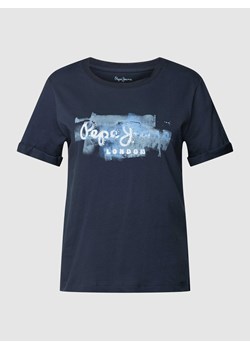 T-shirt z przeszytymi zakończeniami rękawów model ‘GOLDIE’ ze sklepu Peek&Cloppenburg  w kategorii Bluzki damskie - zdjęcie 168109026