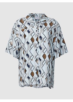 Bluzka koszulowa z wiskozy ze wzorem na całej powierzchni ze sklepu Peek&Cloppenburg  w kategorii Koszule damskie - zdjęcie 168110189