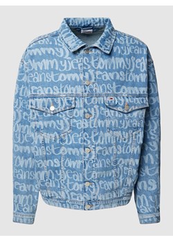 Kurtka jeansowa o kroju oversized z detalem z logo model ‘AIDEN’ ze sklepu Peek&Cloppenburg  w kategorii Kurtki męskie - zdjęcie 168111207