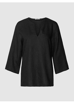Bluzka lniana z dekoltem w serek model ‘ALENIA’ ze sklepu Peek&Cloppenburg  w kategorii Bluzki damskie - zdjęcie 168111856
