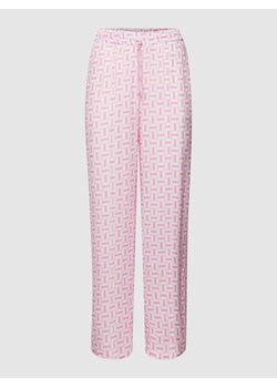 Spodnie materiałowe z wzorem na całej powierzchni ze sklepu Peek&Cloppenburg  w kategorii Spodnie damskie - zdjęcie 168112698