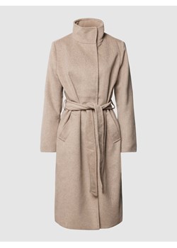 Płaszcz ze stójką i wiązanym paskiem ze sklepu Peek&Cloppenburg  w kategorii Płaszcze damskie - zdjęcie 168113098