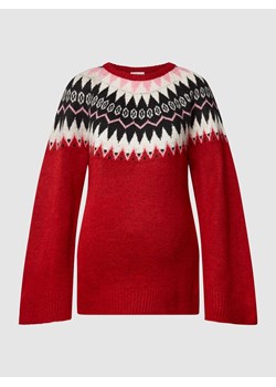 Sweter ciążowy z dzianiny z norweskim wzorem model ‘LELI’ ze sklepu Peek&Cloppenburg  w kategorii Swetry ciążowe - zdjęcie 168113995