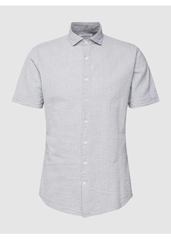 Koszula casualowa o kroju slim fit z wzorem w paski ze sklepu Peek&Cloppenburg  w kategorii Koszule męskie - zdjęcie 168114965