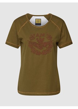 T-shirt z detalem z logo ze sklepu Peek&Cloppenburg  w kategorii Bluzki damskie - zdjęcie 168114986
