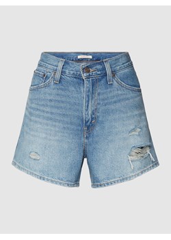 Szorty jeansowe z przetarciami model ‘MOM’ ze sklepu Peek&Cloppenburg  w kategorii Szorty - zdjęcie 168115565