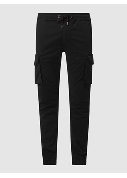 Spodnie cargo z detalami z logo model ‘Twill’ ze sklepu Peek&Cloppenburg  w kategorii Spodnie męskie - zdjęcie 168116886