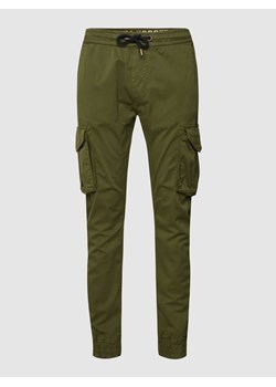 Spodnie cargo z detalami z logo model ‘Twill’ ze sklepu Peek&Cloppenburg  w kategorii Spodnie męskie - zdjęcie 168117069