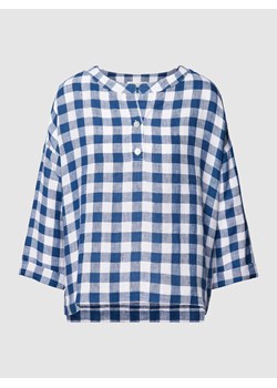 Bluzka z czystego lnu ze wzorem w kratkę vichy ze sklepu Peek&Cloppenburg  w kategorii Bluzki damskie - zdjęcie 168117158