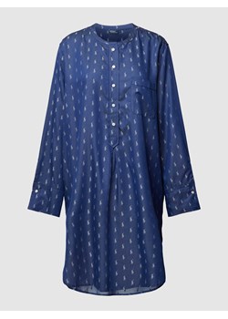 Koszula nocna z krótką listwą guzikową model ‘Jaquard Polo Player’ ze sklepu Peek&Cloppenburg  w kategorii Koszule nocne - zdjęcie 168117225