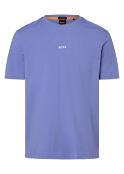 BOSS Orange T-shirt męski Mężczyźni Bawełna purpurowy jednolity ze sklepu vangraaf w kategorii T-shirty męskie - zdjęcie 168119936