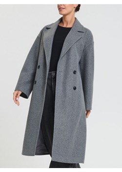Sinsay - Klasyczny płaszcz dwurzędowy - szary ze sklepu Sinsay w kategorii Płaszcze damskie - zdjęcie 168123737