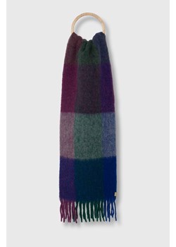 Woolrich szalik wełniany Multicolor Wool Check Scarf kolor zielony wzorzysty CFWWAC0171FRUT3554 ze sklepu PRM w kategorii Szaliki i chusty damskie - zdjęcie 168126317