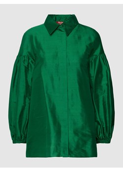 Bluzka jedwabna z bufiastymi rękawami model ‘GHIANDA’ ze sklepu Peek&Cloppenburg  w kategorii Koszule damskie - zdjęcie 168127127