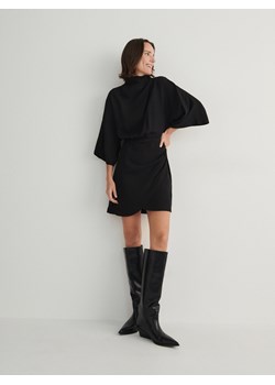 Reserved - Sukienka mini z marszczeniem - czarny ze sklepu Reserved w kategorii Sukienki - zdjęcie 168130927
