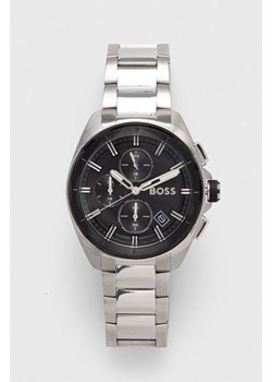 BOSS zegarek męski kolor srebrny ze sklepu ANSWEAR.com w kategorii Zegarki - zdjęcie 168131036