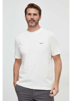 Marc O&apos;Polo t-shirt bawełniany męski kolor beżowy gładki M61223251098 ze sklepu ANSWEAR.com w kategorii T-shirty męskie - zdjęcie 168131247