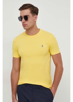 Polo Ralph Lauren t-shirt bawełniany kolor żółty ze sklepu ANSWEAR.com w kategorii T-shirty męskie - zdjęcie 168131508