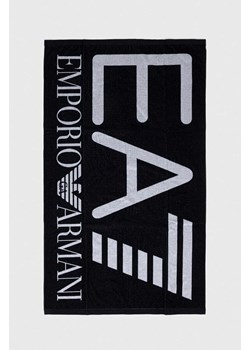 EA7 Emporio Armani ręcznik bawełniany 100 x 170 cm kolor czarny ze sklepu ANSWEAR.com w kategorii Ręczniki - zdjęcie 168131519