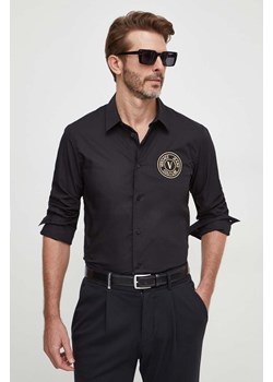 Versace Jeans Couture koszula męska kolor czarny slim z kołnierzykiem klasycznym 76GALYS2 CN002 ze sklepu ANSWEAR.com w kategorii Koszule męskie - zdjęcie 168131629