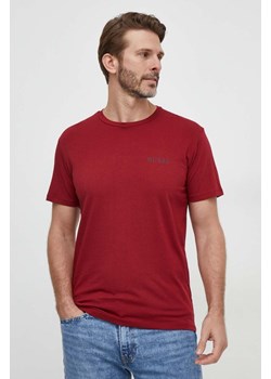 Guess t-shirt JOE męski kolor bordowy z nadrukiem U4RM01 K6YW0 ze sklepu ANSWEAR.com w kategorii T-shirty męskie - zdjęcie 168132637