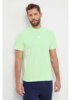 adidas t-shirt bawełniany kolor zielony z nadrukiem IX5193 ze sklepu ANSWEAR.com w kategorii T-shirty męskie - zdjęcie 168132645