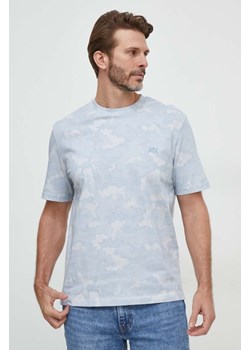 Armani Exchange t-shirt bawełniany męski kolor niebieski wzorzysty 3DZTEU ZJ9JZ ze sklepu ANSWEAR.com w kategorii T-shirty męskie - zdjęcie 168132655