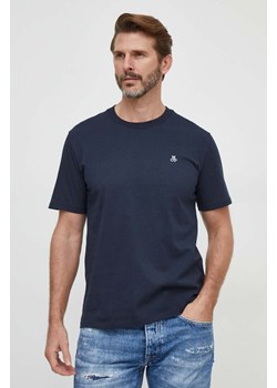 Marc O&apos;Polo t-shirt bawełniany 2-pack męski kolor granatowy gładki 421205809102 ze sklepu ANSWEAR.com w kategorii T-shirty męskie - zdjęcie 168132675