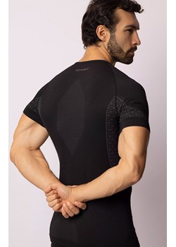 Termoaktywna koszulka męska z krótkim rękawem czarno-szara Breeze, Kolor czarno-szary, Rozmiar L, Spaio ze sklepu Primodo w kategorii T-shirty męskie - zdjęcie 168135608