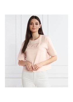 EA7 T-shirt | Regular Fit ze sklepu Gomez Fashion Store w kategorii Bluzki damskie - zdjęcie 168136355
