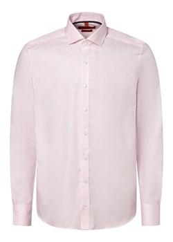 Finshley & Harding Koszula męska Mężczyźni Slim Fit Bawełna różowy wypukły wzór tkaniny ze sklepu vangraaf w kategorii Koszule męskie - zdjęcie 168136949