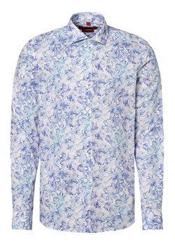 Finshley & Harding Koszula męska Mężczyźni Slim Fit Bawełna niebieski wzorzysty ze sklepu vangraaf w kategorii Koszule męskie - zdjęcie 168136957