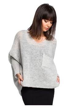 Be Wear Sweter w kolorze jasnoszarym ze sklepu Limango Polska w kategorii Swetry damskie - zdjęcie 168137259