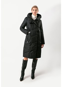 Czarna kurtka z żakardowej tkaniny ze sklepu Molton w kategorii Płaszcze damskie - zdjęcie 168137756