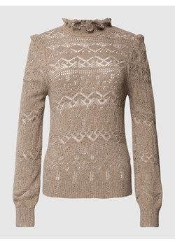 Sweter z dzianiny z ażurowym wzorem ze sklepu Peek&Cloppenburg  w kategorii Swetry damskie - zdjęcie 168146727