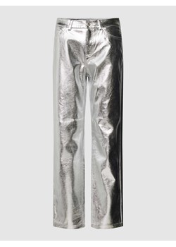 Spodnie z efektem metalicznym ze sklepu Peek&Cloppenburg  w kategorii Spodnie damskie - zdjęcie 168148117
