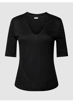 T-shirt z wiskozy z dekoltem w serek ze sklepu Peek&Cloppenburg  w kategorii Bluzki damskie - zdjęcie 168148315