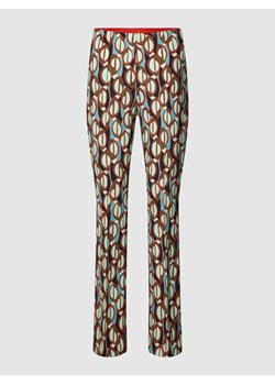 Spodnie materiałowe o kroju feminine fit ze wzorem na całej powierzchni ze sklepu Peek&Cloppenburg  w kategorii Spodnie damskie - zdjęcie 168149149