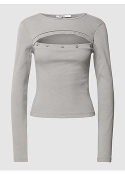 Bluzka z długim rękawem i wycięciem ze sklepu Peek&Cloppenburg  w kategorii Bluzki damskie - zdjęcie 168149205
