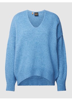 Sweter z dzianiny z dekoltem w serek model ‘Fondy’ ze sklepu Peek&Cloppenburg  w kategorii Swetry damskie - zdjęcie 168149496