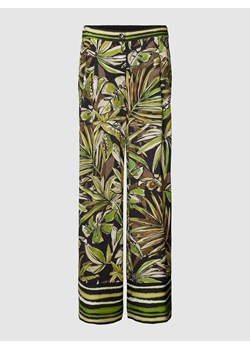 Spodnie materiałowe z kwiatowym nadrukiem na całej powierzchni ze sklepu Peek&Cloppenburg  w kategorii Spodnie damskie - zdjęcie 168149967