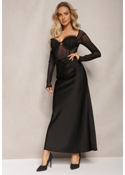 Czarna Satynowa Spódnica Maxi High Waist Formia ze sklepu Renee odzież w kategorii Spódnice - zdjęcie 168152958