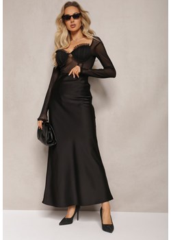 Czarna Satynowa Spódnica Maxi High Waist Formia ze sklepu Renee odzież w kategorii Spódnice - zdjęcie 168152959