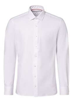 Finshley & Harding Koszula męska Mężczyźni Super Slim Fit Bawełna biały jednolity ze sklepu vangraaf w kategorii Koszule męskie - zdjęcie 168153187