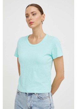 American Vintage t-shirt bawełniany damski kolor turkusowy ze sklepu ANSWEAR.com w kategorii Bluzki damskie - zdjęcie 168159046
