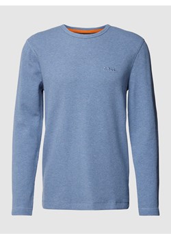 Bluzka z długim rękawem i wyhaftowanym logo model ‘Tempesto’ ze sklepu Peek&Cloppenburg  w kategorii T-shirty męskie - zdjęcie 168159285